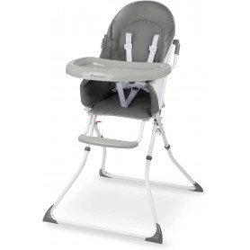 Seggiolone pappa per neonati e bambini con vassoio rimovibile, imbracatura  a 5 punti gambe regolabili in altezza, sedia da pranzo dai 6 mesi fino a 20