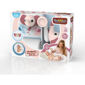 Yookidoo - Elefante Baby Shower Bath Set - Blush Pink